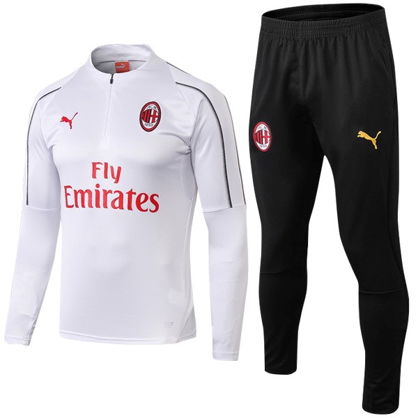 Chandal Niño AC Milan 2018-2019 Blanco Negro